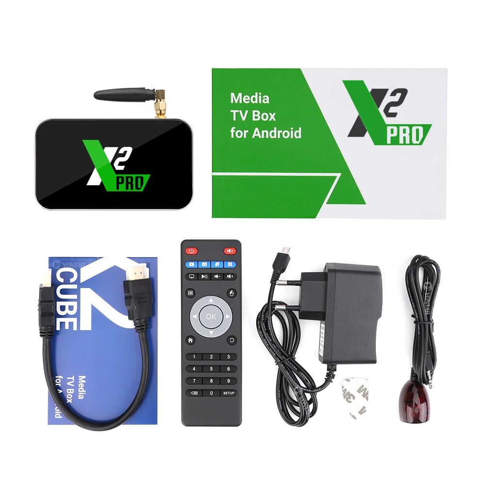 

X2 Pro 4K Smart Android TV Box TV Android 9.0 Amlogic S905X2 X2 cube 4GB RAM 32GB Set Top Box 2.4G/5G WiFi 1000M Media Player