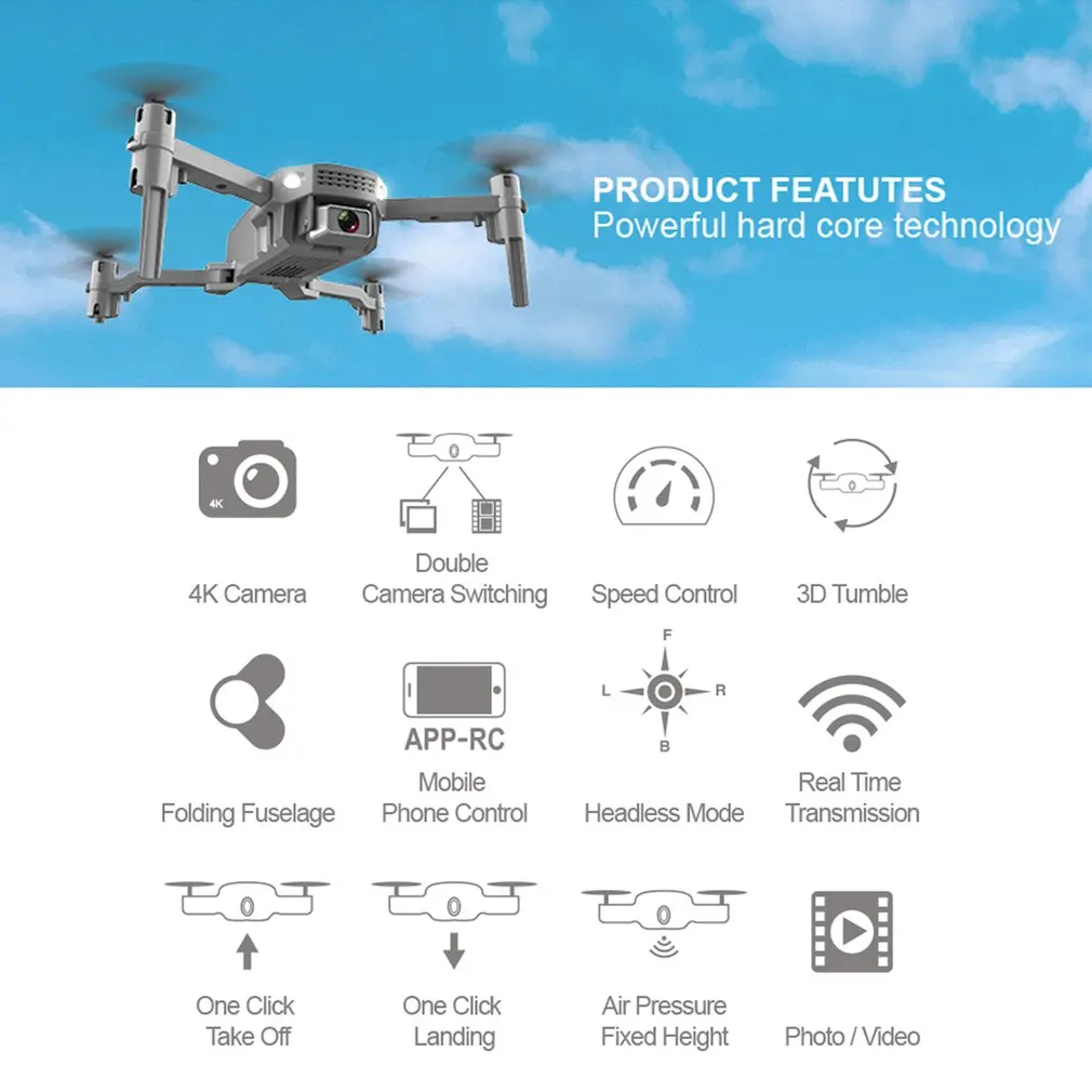 R16 Mini UAV Дрон с одной кнопкой взлет земля вращением на 360 ° Индукционная траектория