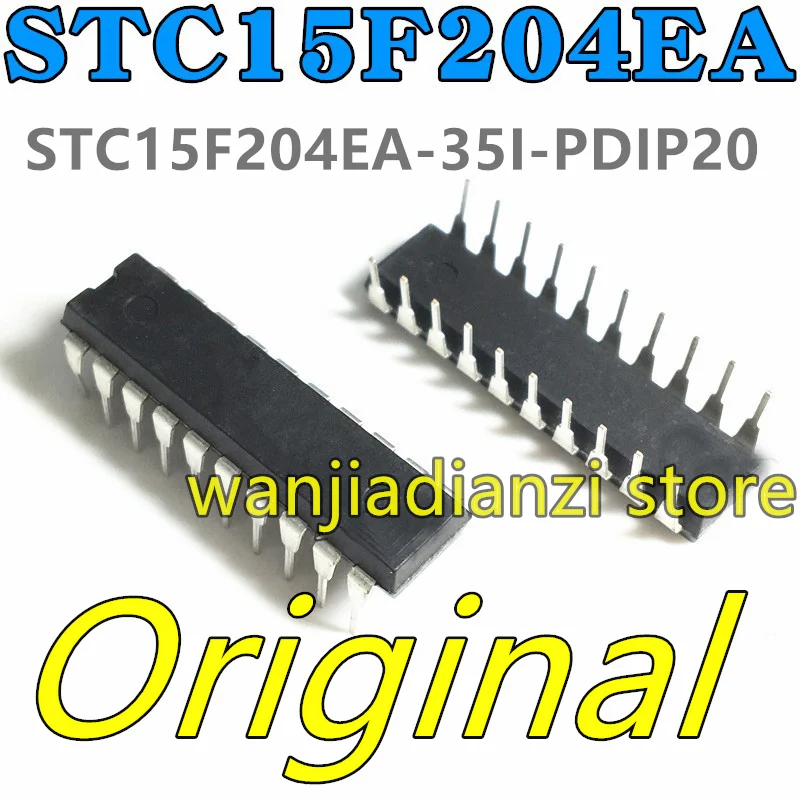 Оригинальный Новый микрокомпьютер STC с одним чипом STC15F204EA STC15F204EA-35I-PDIP20 DIP20