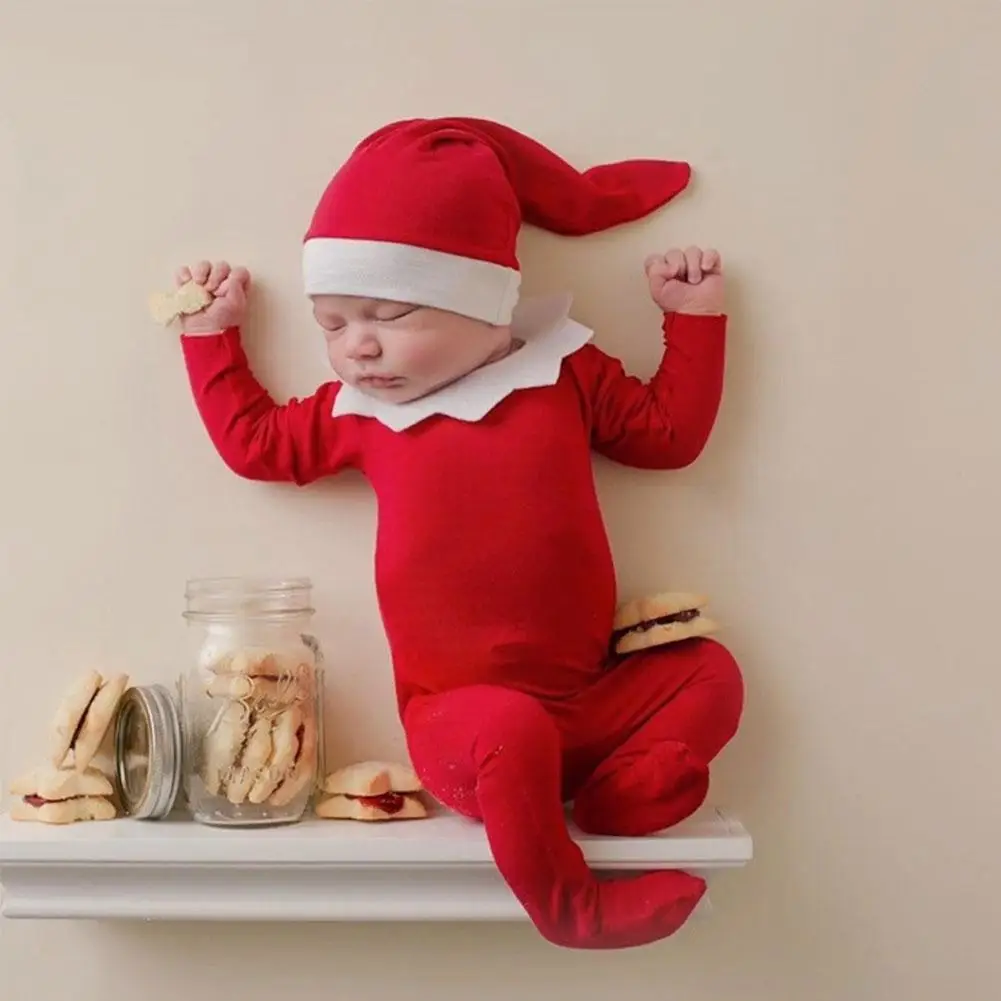 

My First Christmas Baby Boy Christmas Outfit Santa Claus Romper Kids Pant Beanie Xmas Set Autumn Clothing Sets