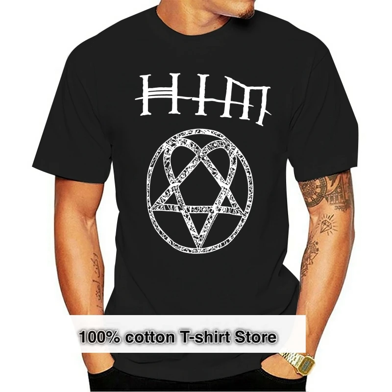 

H.I.M. Him Heartgram Logo Gothic Rock Band T-Shirt New Authentic & Official T-Shirt 2019 Fashion Men Fashion