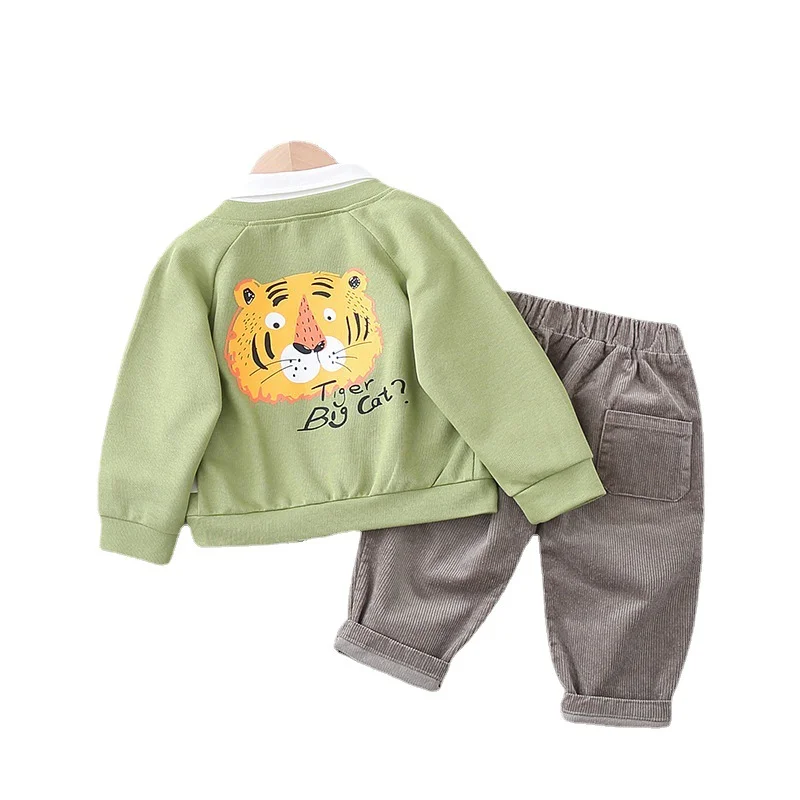 

New Spring Autumn Baby Clothes Girls Children Boys Cartoon Jacket T-Shirt Pants 3Pcs/Sets Toddler Active Costume Kids Tracksuits