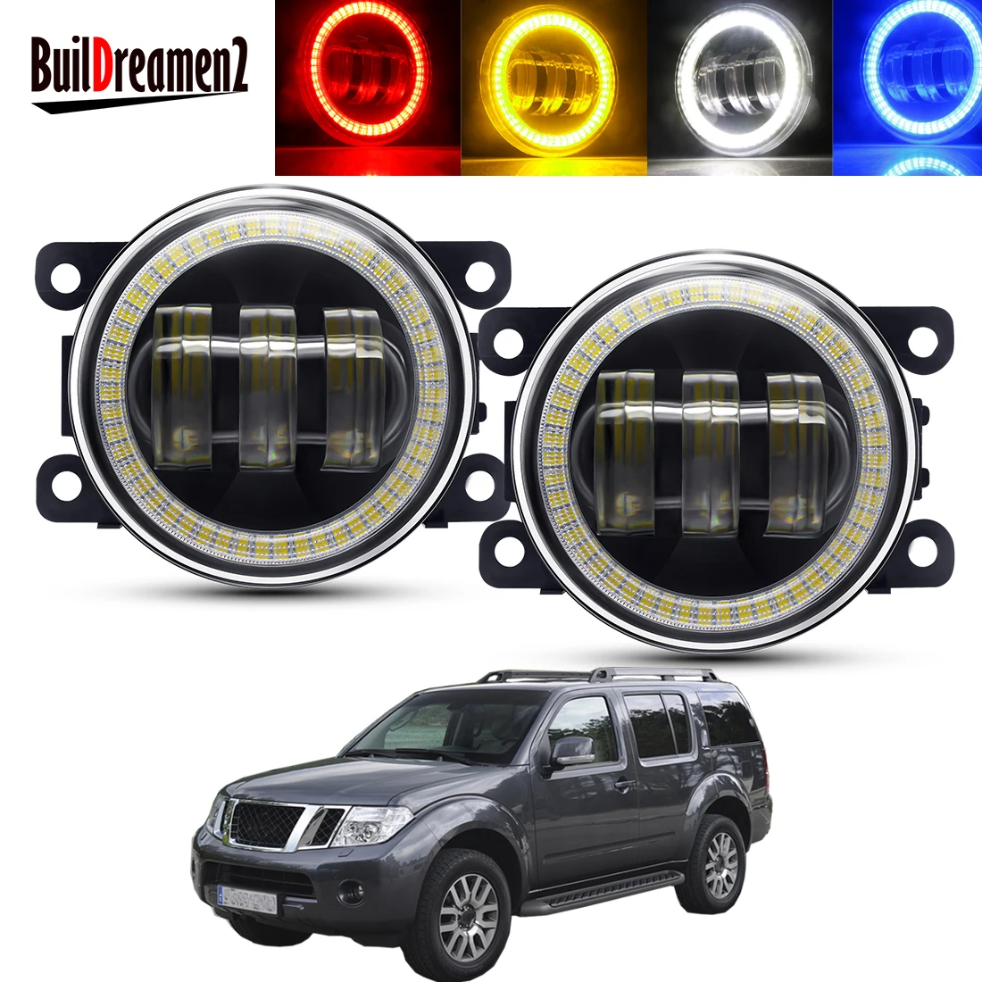 2 X Angel Eye противотумансветильник фары в сборе для Nissan Pathfinder R51 2005-2012 автомобильный