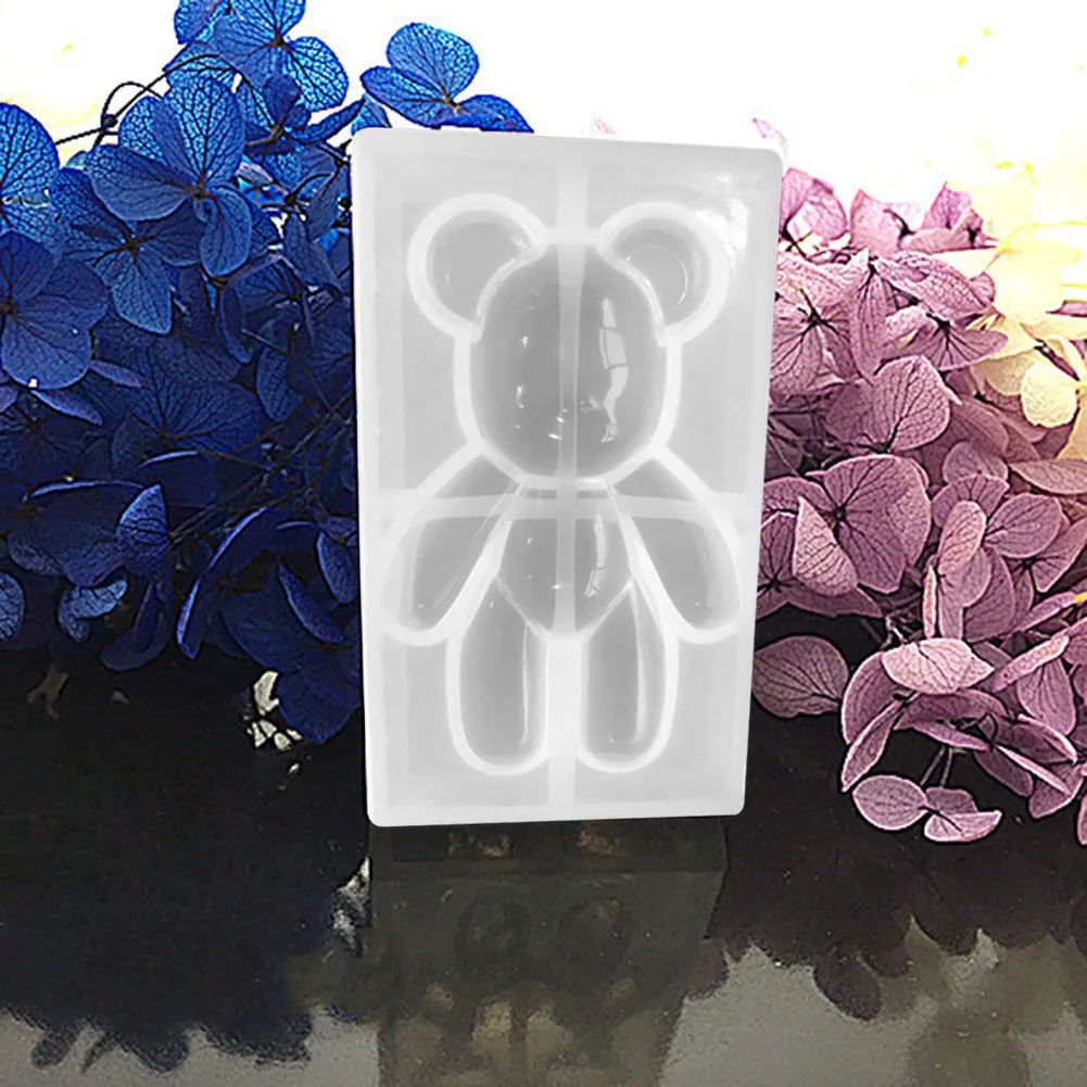Силиконовые формы в форме медведя форма для эпоксидной смолы украшения подвеска