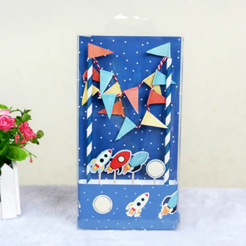 

1 Pc Hot Sale PVC Cartoon Airship Cake Flag Flag on Birthday Cake Festival Decoration Costume Props Cake Decoration Cake Topper