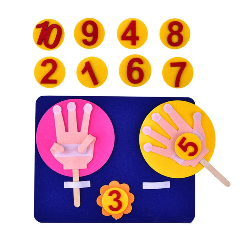 Детские игрушки Монтессори фетровые для детей с подсчетом Раннее Обучение
