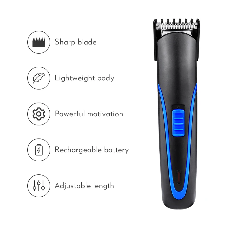 Rechargeable Barber Hair Trimmer for Men Low Noise Shaving Razor Portable Cordless Clipper Cutting Machine Cutter | Бытовая техника