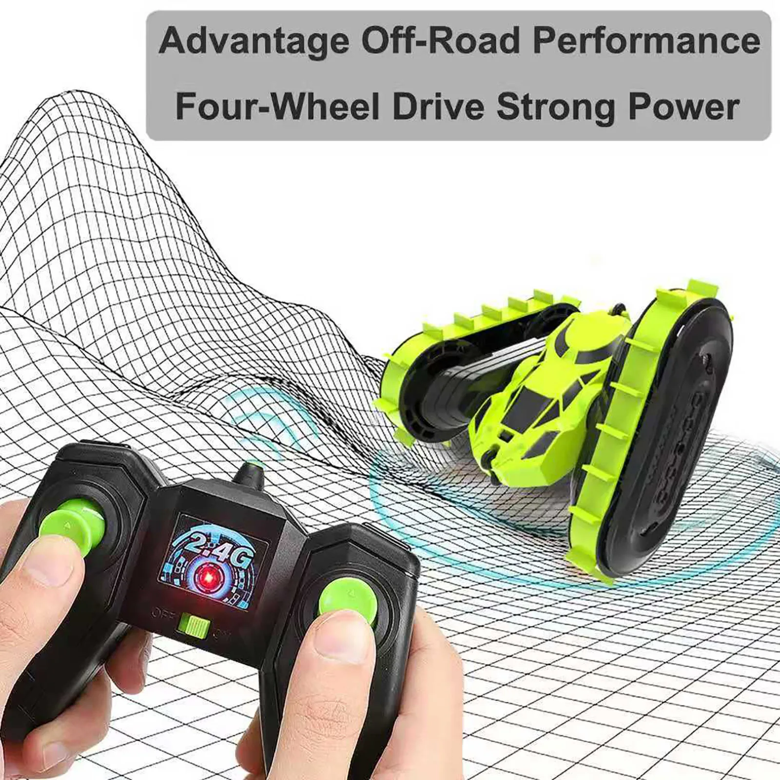 

Kids 360 Rotate Stunt Car Model High Speed Remote Control Off-road Toy