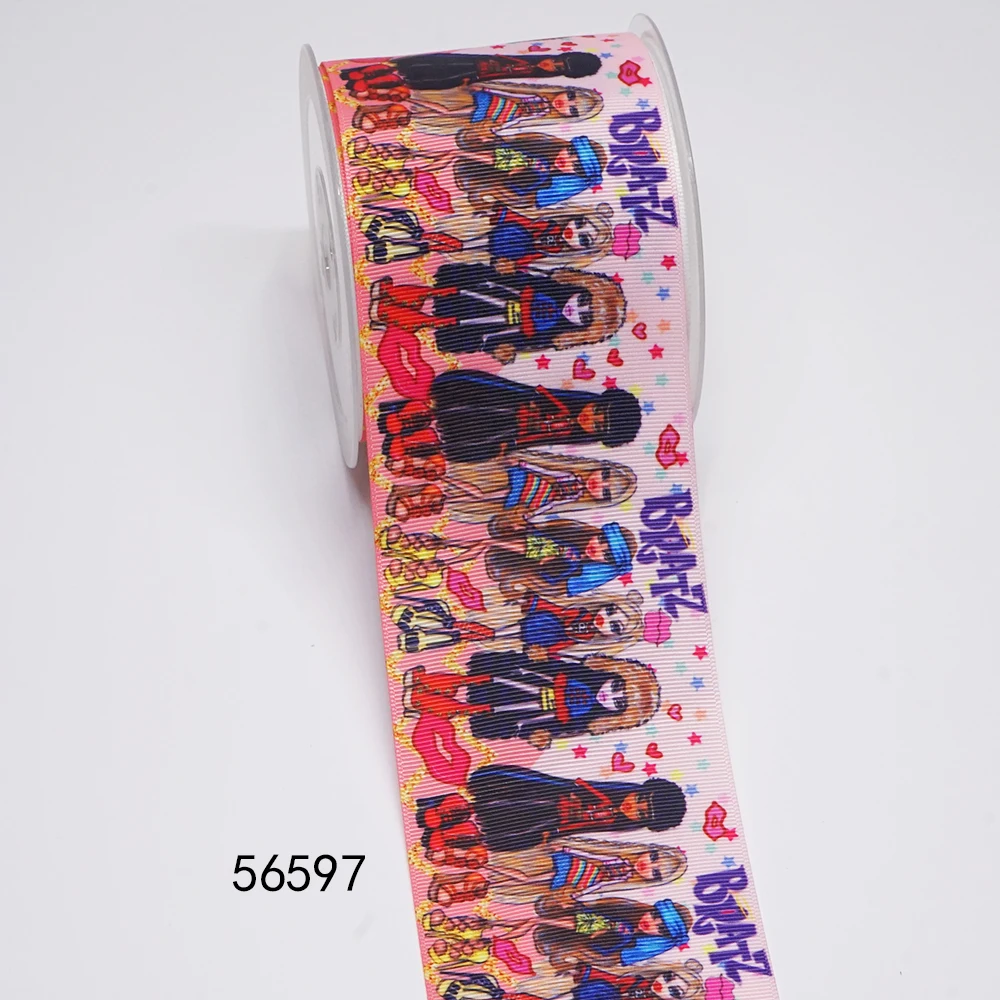 3-дюймовые 75 мм ленты в рубчик с мультяшным принтом для бантов от поставщиков