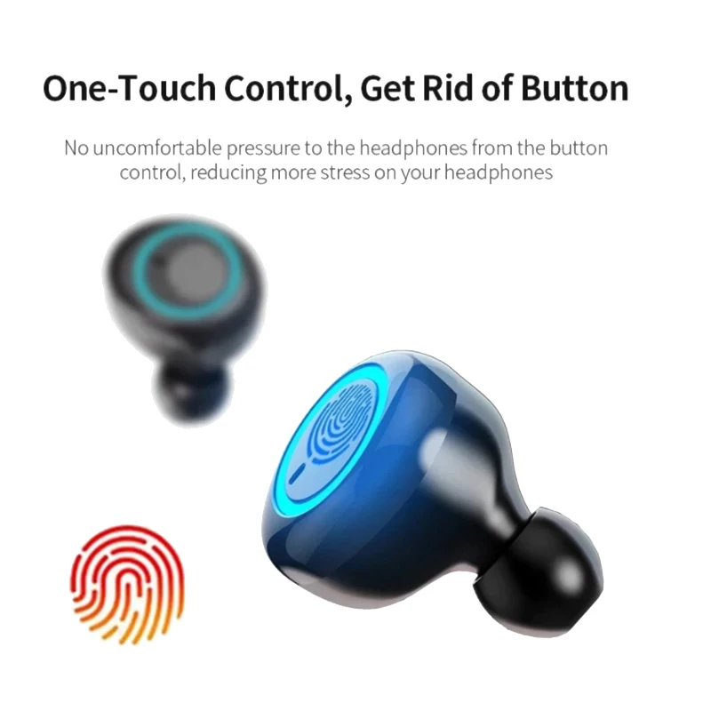 TWS Bluetooth Earphone Waterproof Wireless Headset Deep 6D Bass Earbuds True Stereo Headphone | Электроника