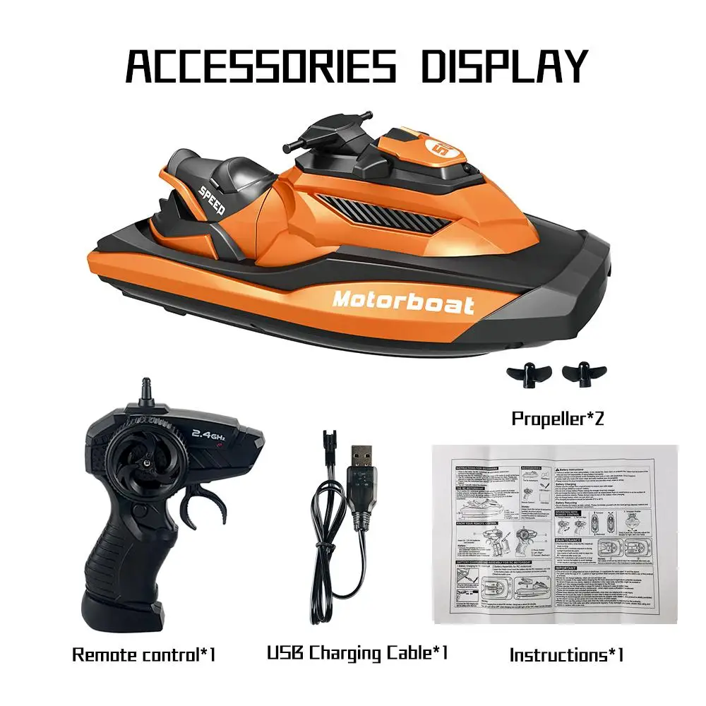 2 4G моторная лодка с дистанционным управлением скоростная модель