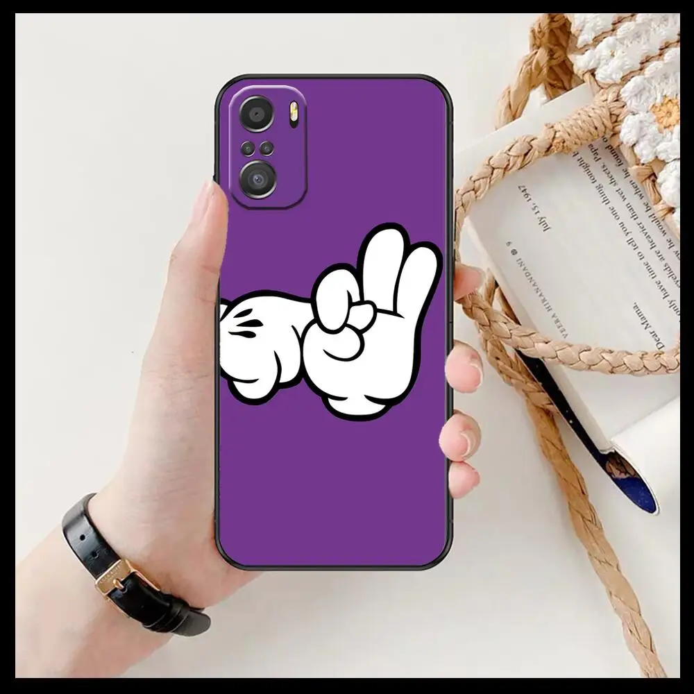anime Funny gesture Phone Case For xiaomi redmi 11 Lite pro Ultra 10 9 8 MIX 4 FOLD 10T Black Cover Silicone Back Prett | Мобильные