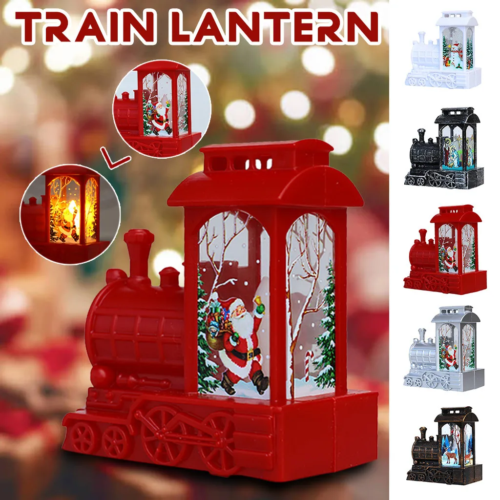 COMPUDA Рождественский поезд Санта Клаус свеча светодиодный ночсветильник