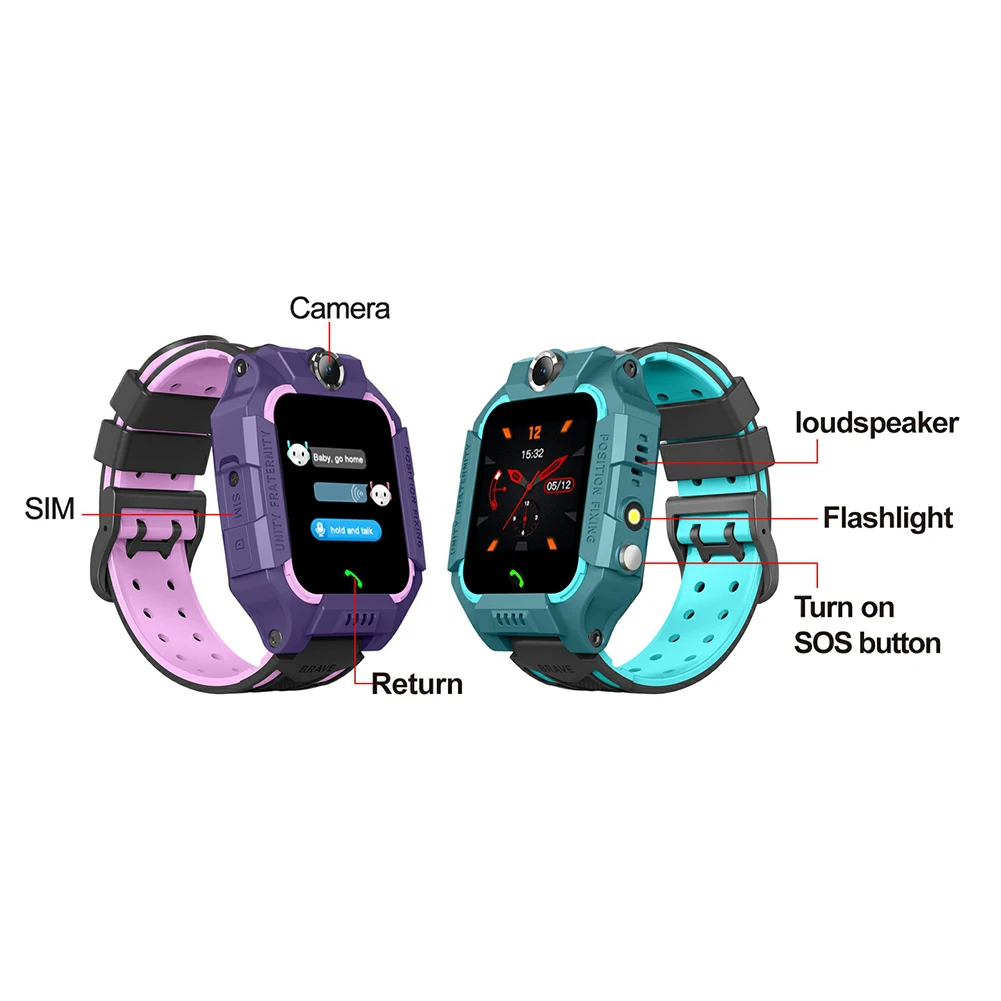 Умные часы для детей GPRS трекер сенсорный экран водонепроницаемый измерение