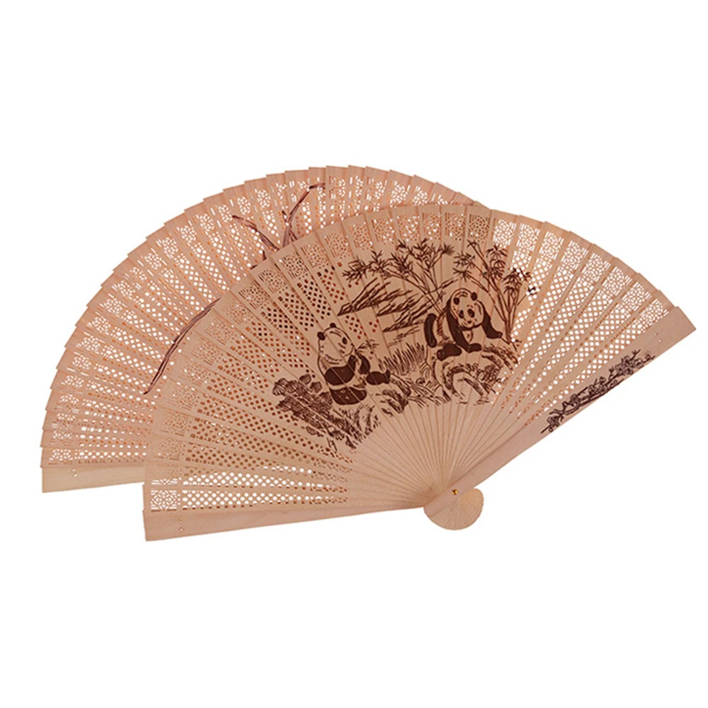 Китайский Японский складной веер оригинальный деревянный ручной Цветок