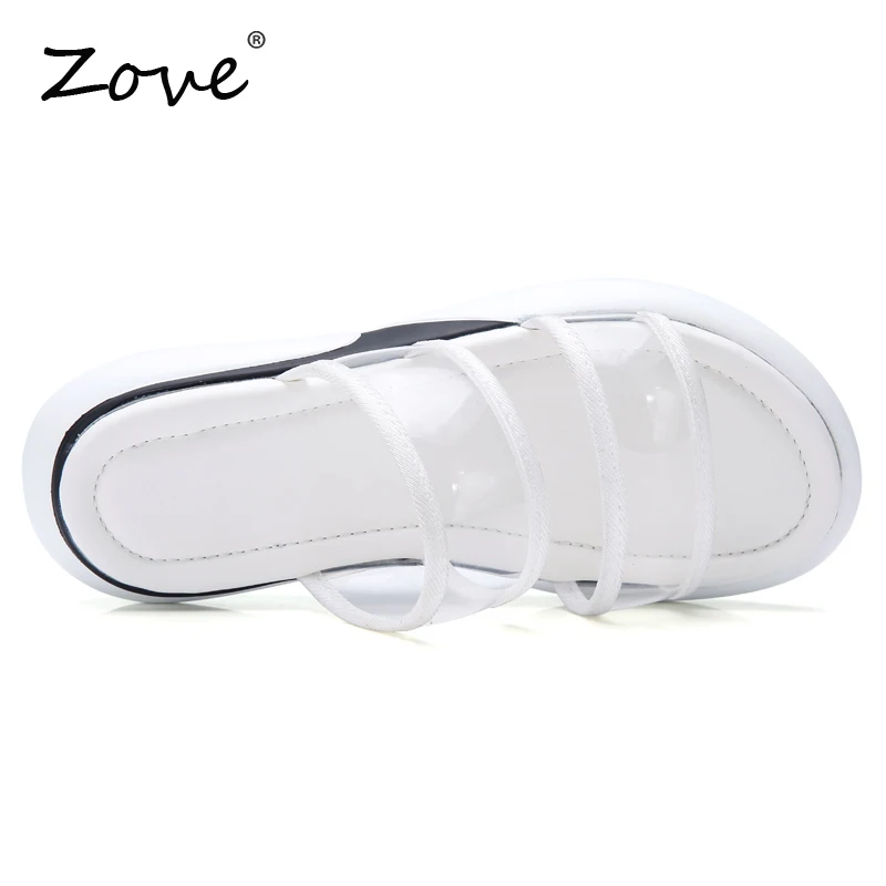 Женские босоножки без задника ZOVE пляжные на плоской подошве с открытым носком