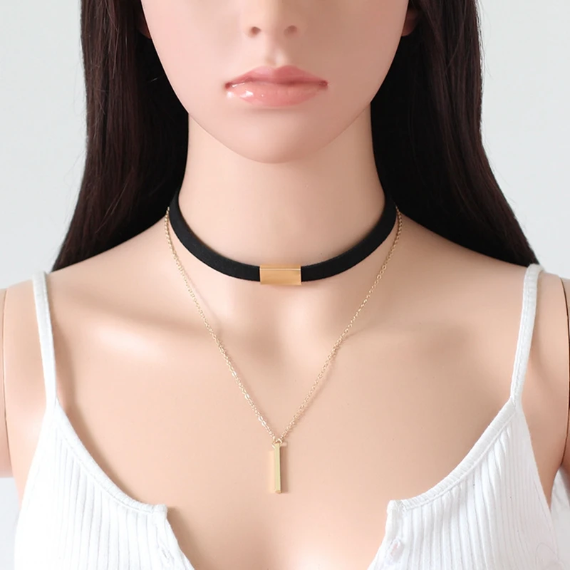 

ZRHUA High Quality Simple Long Tassel Pendant Necklace Metal Short Chain Choker Women Holiday Beach Statement Jewelry Wholesale