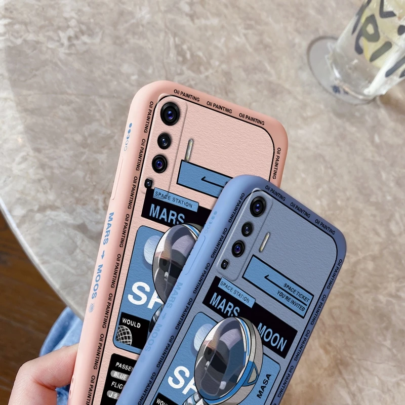 

For vivo V20 Pro V20 SE X50 X50Pro X60 Pro casing with Space pattern Back Cover Anti falling silica gel case