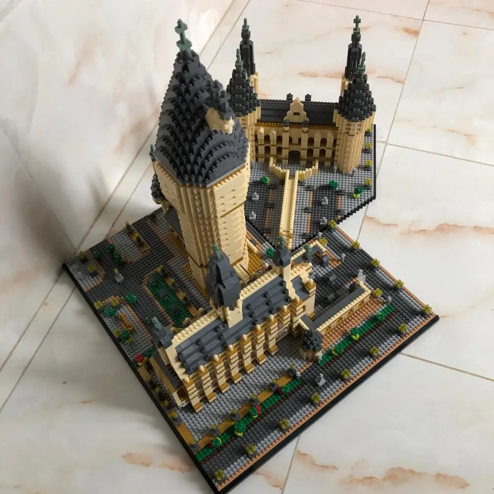 YZ 071 всемирно известный Архитектура средневекового замка Колледж 3D модель 7750 шт.