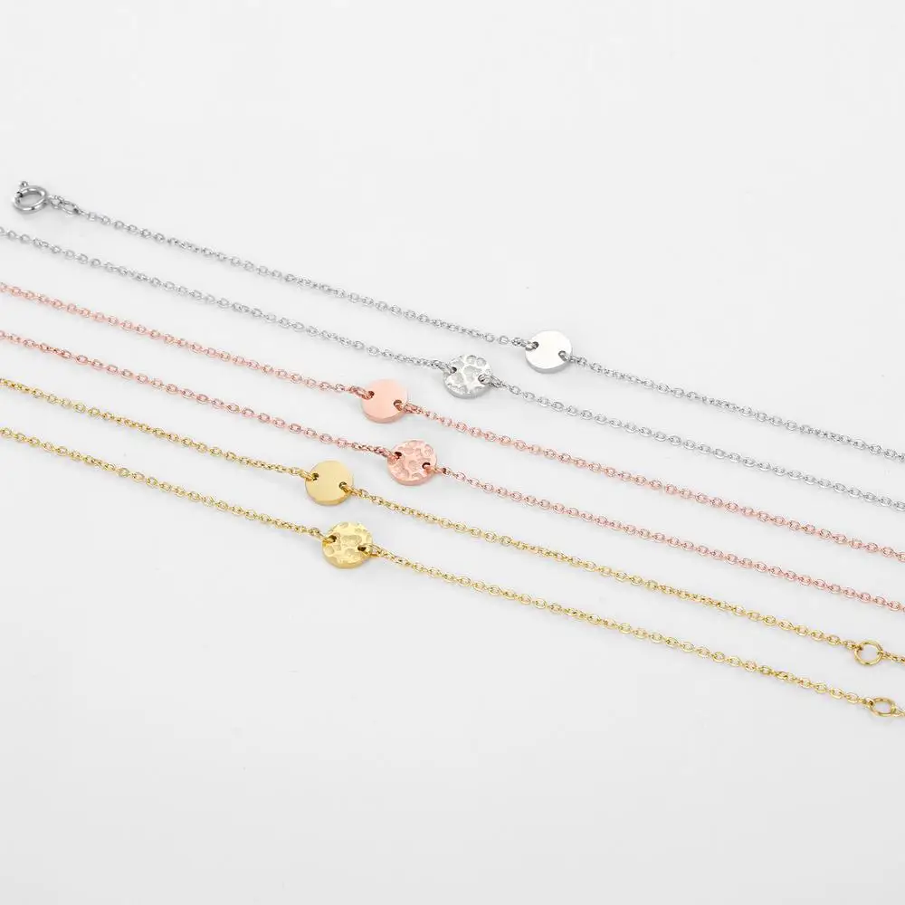 Элегантный женский браслет Круглый амулет персонализированный из нержавеющей