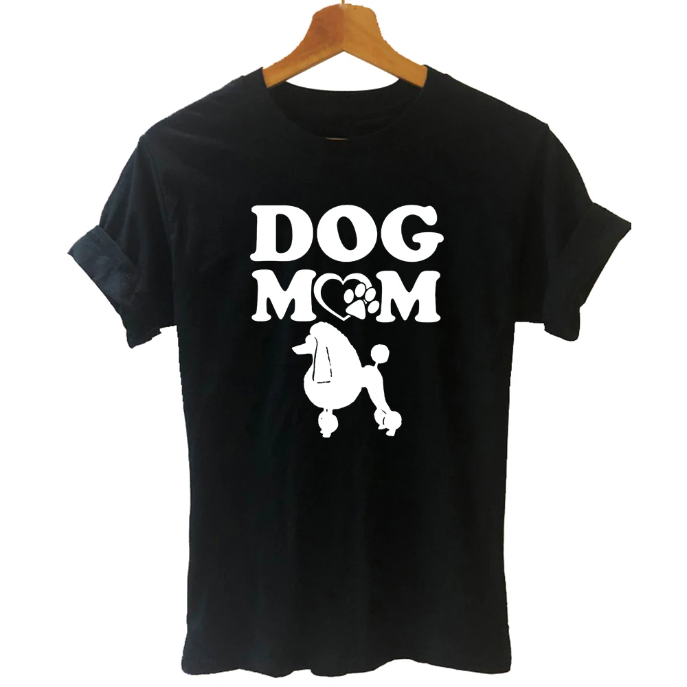 

Funny Poodle Dog Mom T Shirts Cotton O-Neck Short Sleeve Harajuku Oversized Graphic T-shirt Streetwear Top Tees Women Clothes