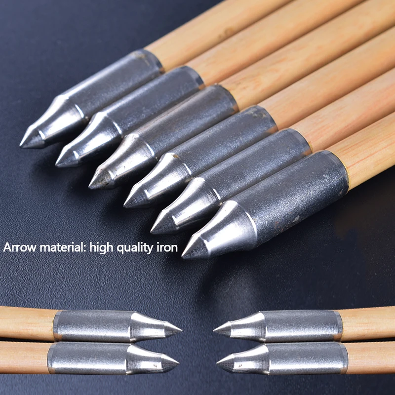 Стрельба из лука 31 дюймовая деревянная стрела ручной работы с настоящим белым