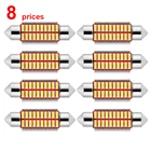 Светодиодная лампа Canbus 8x C5W для салона автомобиля, 12 В, гирлянда, светодиодная супер-яркая лампа для автомобильного номерного знака, лампа для чтения багажника, белая, 36 мм