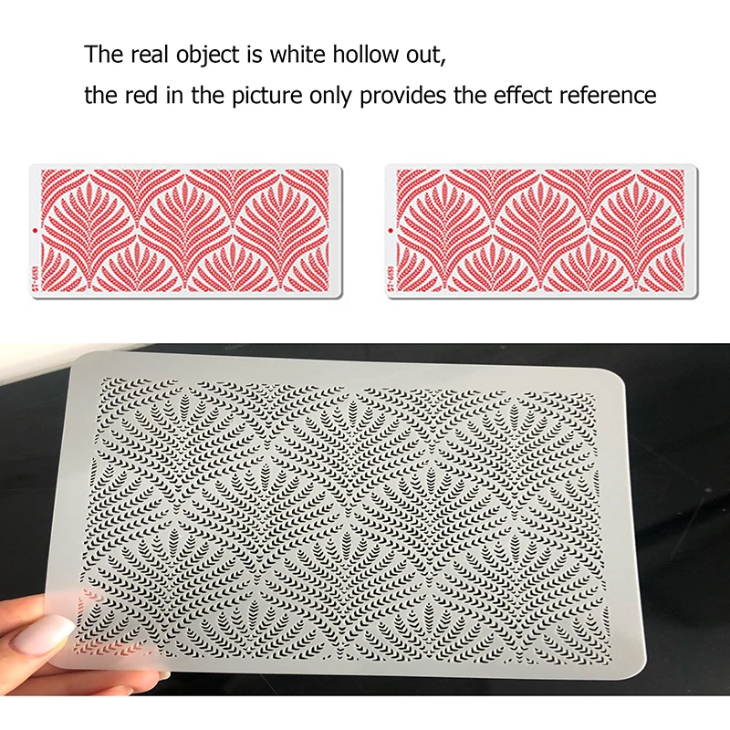 

Strawberry Dot Waves Wheat Spike Pattern Cake Stencil Geometric Plastic Lace Cake Boder Stencils Template DIY Cake Drawing Mold