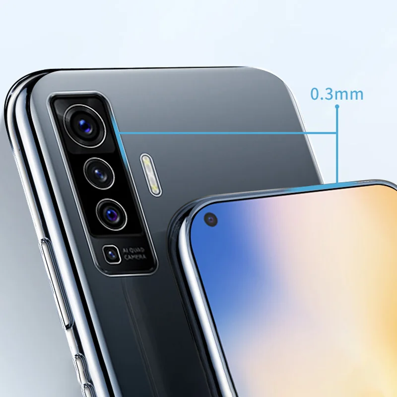 Чехол для телефона Full Protection Silicone Clear для VIVO X50 E X51 Pro Plus X50E X50Pro Pro+ 5G Soft Transparent Ultra Thin Back Cover.