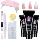 DouborQ 8 шт. Сушилка для ногтей поли набор гелей для ногтей с поддельные накладные ногти Acrylgel комплекты Наборы