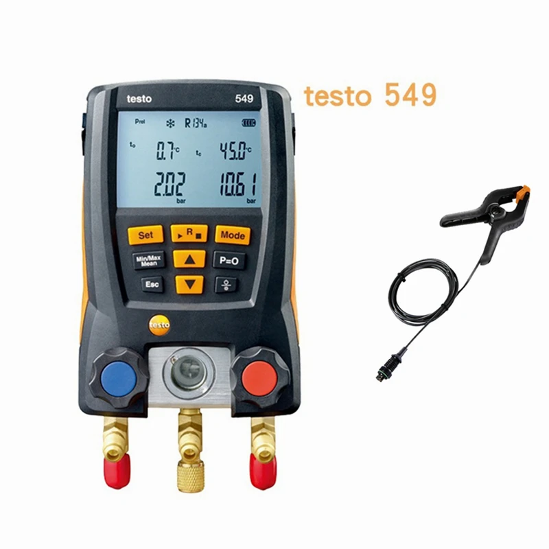 549 with 1pcs Plier Холодильное Testo 549 с температурными плоскогубцами цифровой коллектор HVAC датчик системы комплект метр 0560 0550 - Цвет: 549 with 1pcs Plier