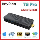 Мини-ПК, портативный, Intel J4125, четырехъядерный, 6 ГБ, 128 ГБ, Windows 10 Pro, T6 Pro, ПК с HD выходом, 4K, 1000M LAN, 2,4 ГГц5 ГГц, Wi-Fi, BT4.2