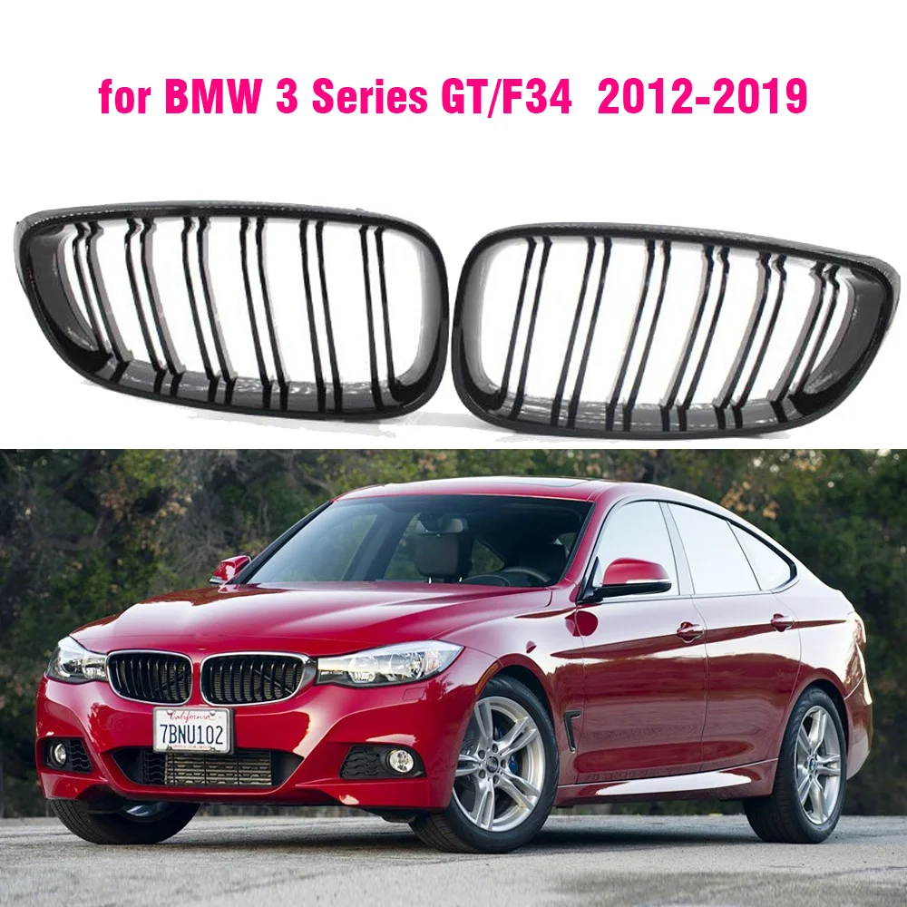 Решетки для переднего бампера BMW 3 Series GT F34 2013 2020 320i 328i 335i XDrive стиль M глянцевый