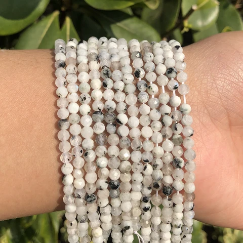 Бусины из лунного камня JILKOL синие 2/3/4 мм