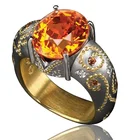 Изысканное модное кольцо из натурального оранжевого камня, свадебное обручальное кольцо для невесты, высококачественные ювелирные изделия, натуральные ювелирные изделия