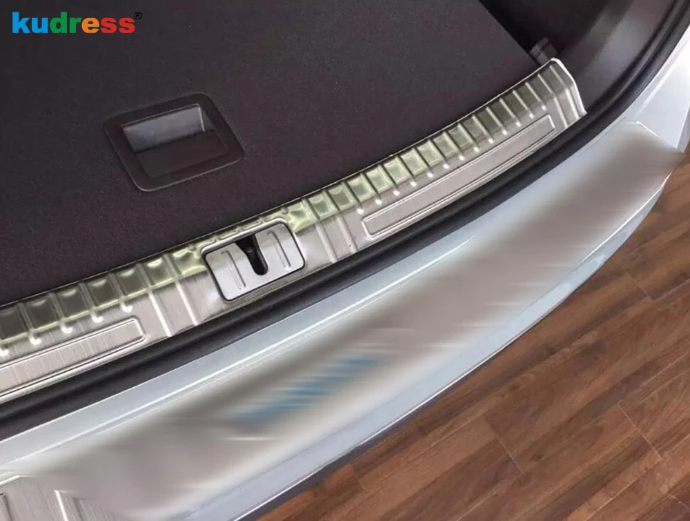 Для VW Volkswagen Tiguan MK2 2017 2018 2019 Нержавеющая сталь внутренняя Задний багажник бампера