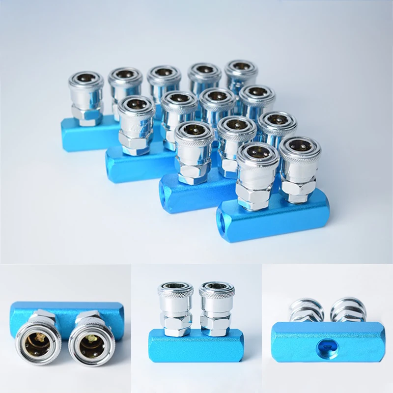 

1PCS Round/Straight Two-way Pneumatic Joint Quick-connect Joint SMY Air Pump Air Compressor Fitting 2/3/4 Way SML Straight Joint