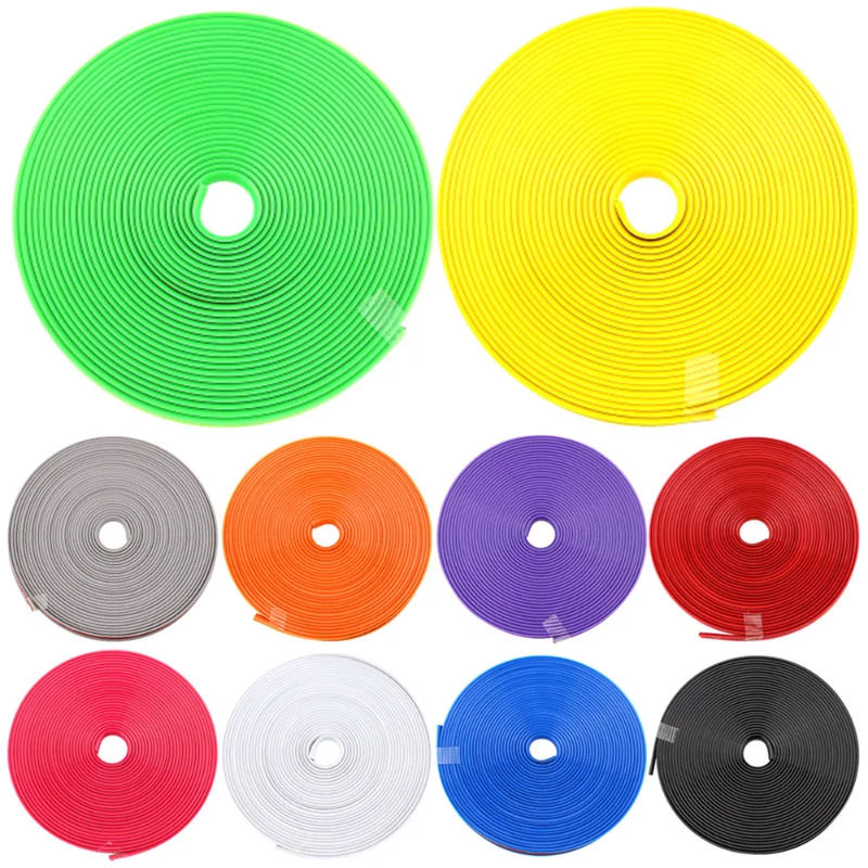 

8m / Roll Automobile Wheel Rim Protector Decorative Strip Rubber Decorative Strip Rim Blade Automobile Color Tire Guard Molding