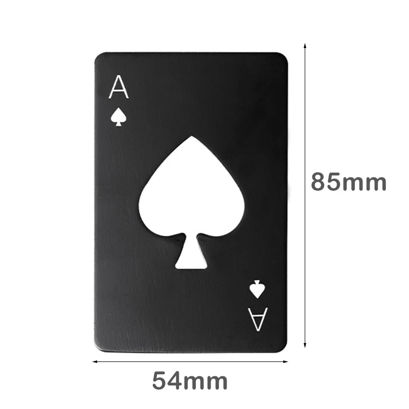 

Card Bottle Opener Stainless Steel Ace Beer Wine Opener Personalized Poker Corkscrew Family Kitchen Tool Bar Party Supplies