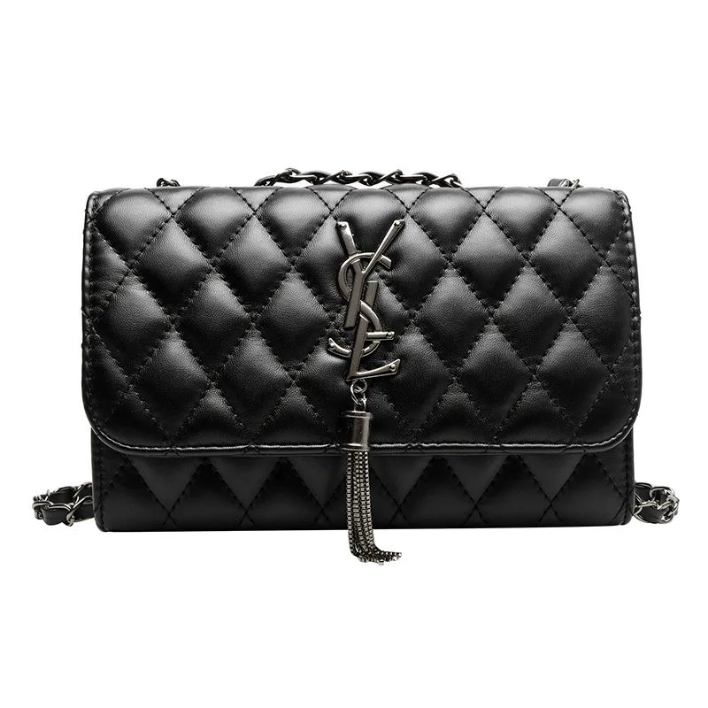 

New women Chain Bag Fashion Casual Pu Rhombus One Shoulder Messenger Bag