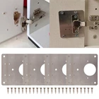 Комплект для ремонта петель из нержавеющей стали, плоская Соединительная пластина для боковых стен, комплект для ремонта петель для кухонного шкафа, двери