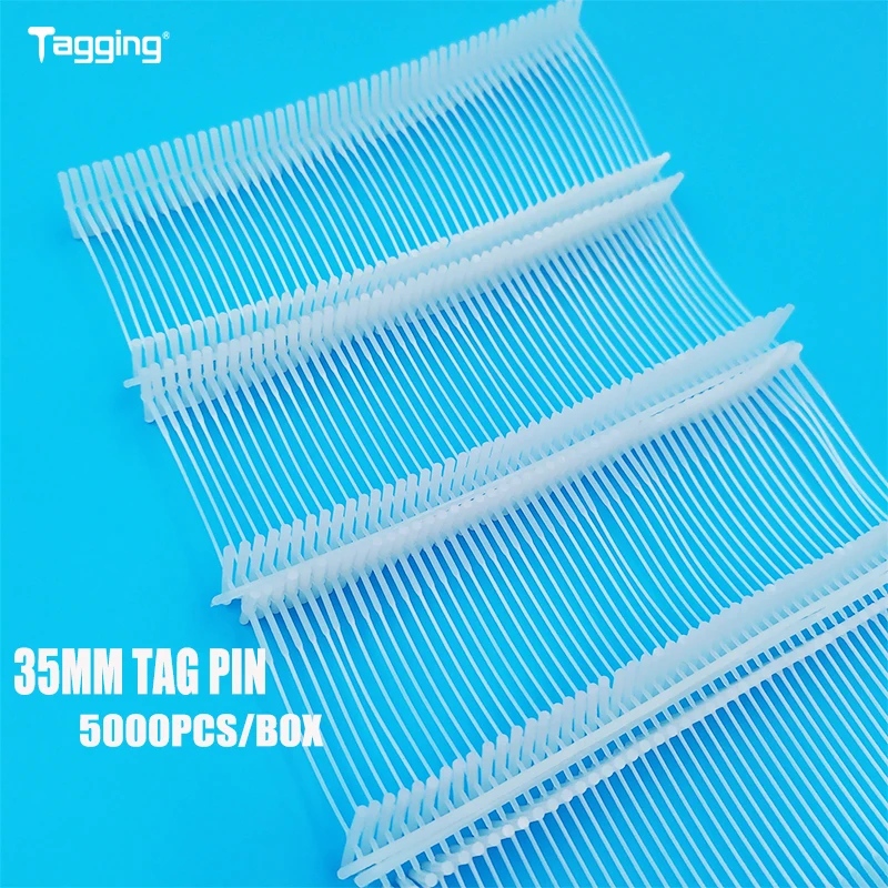 5000pcs/box 35mm standard plastic needle thick white transparent for tag gun clothing socks towel trademark | Дом и сад