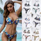 Купальник для женщин 2021 новые модные пикантные женские туфли с открытой спиной ремень Разделение купальники купальный костюм, дамские повседневные принтованные бикини набор бикини Feminino