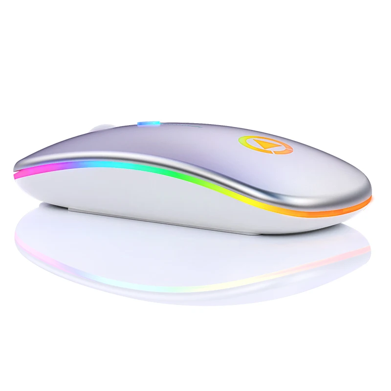 

Wireless Bluetooth RGB Mute Mouse Rechargeable Optical Backlit Ergonomic Mini Mice For Laptop Computer PC Macbook Accessories