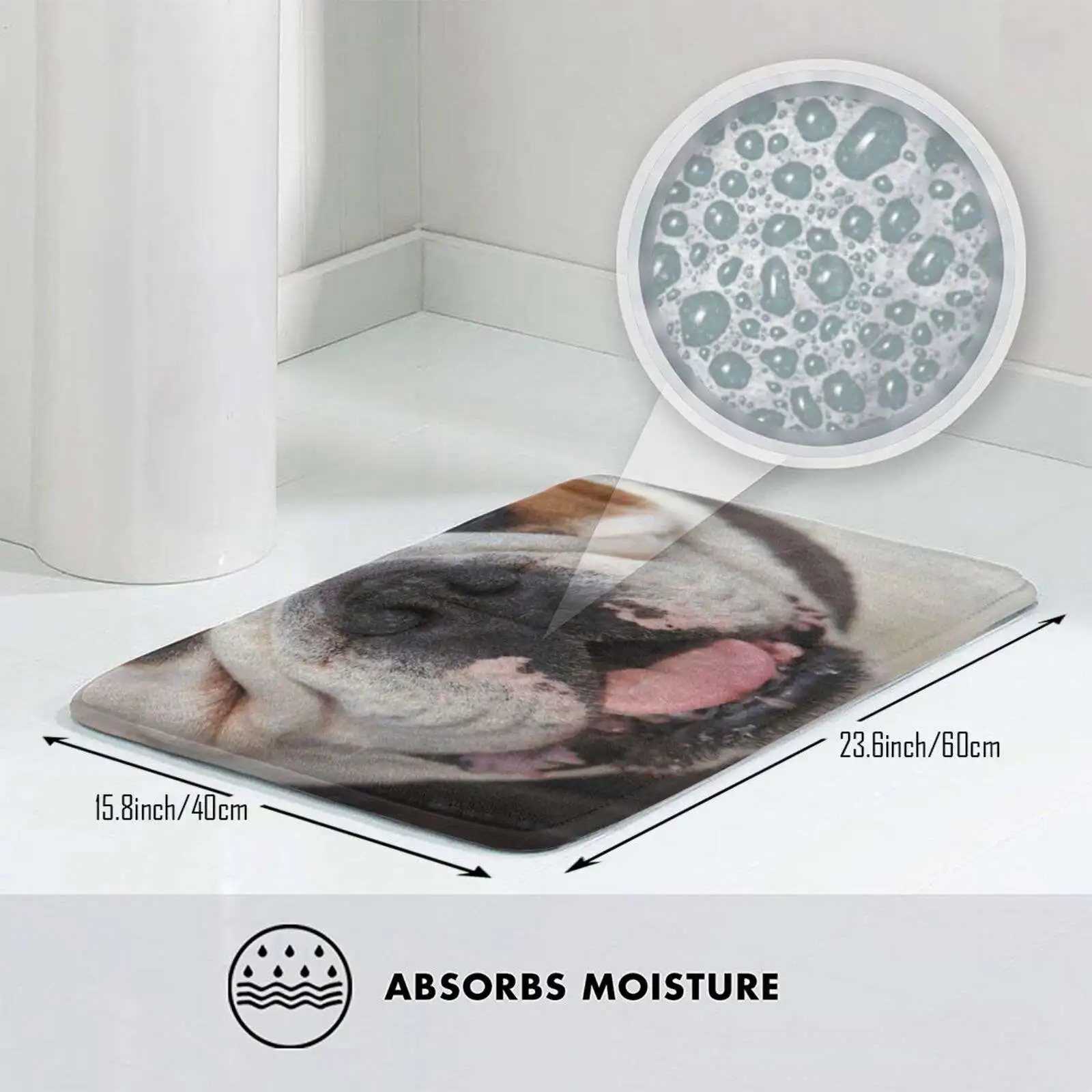 Забавный англоязычный бульдог рот 3D товары для дома коврик ковер подушка