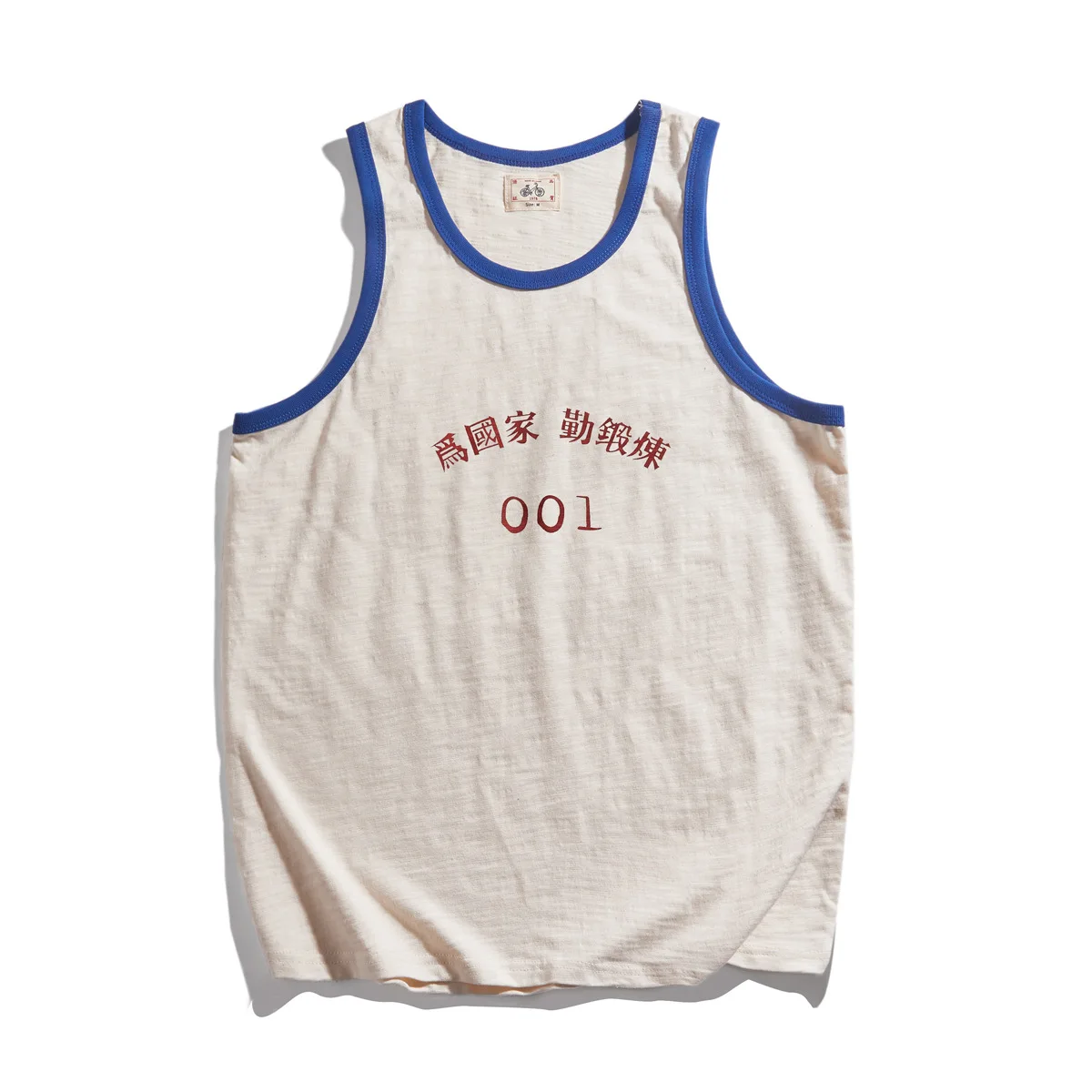 

Vintage Chinese Style Gym Fitness Vest Summer Men Casual Loose Pure Cotton Sleeveless Waistcoat Youth Sport Workout Undershirt