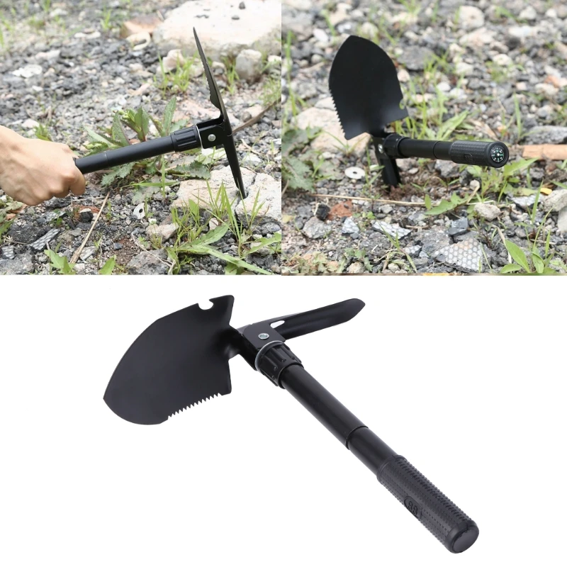 

Multi-Purpose Military Folding Shovel Camping Hiking Survival Tools New