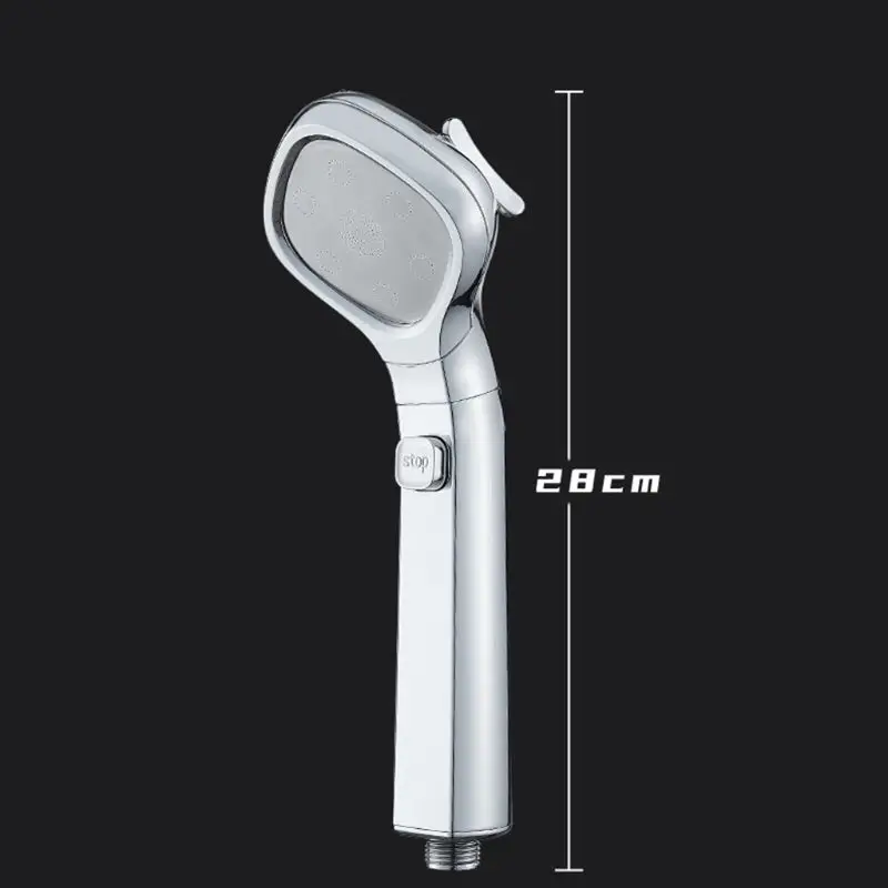 

High Pressure Handheld Shower Head Spray 4 Settings with On/Off Pause Switch