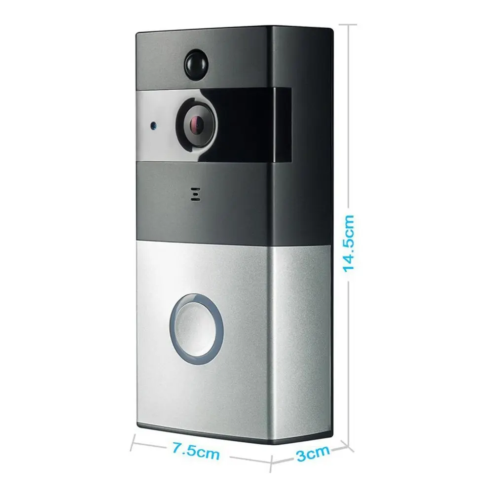 

Wireless Vision Doorbell Phone PIR WIFI 1.0MP HD Camera Night 720P IP Battery Power IR Motion Detection Alarm Waterproof