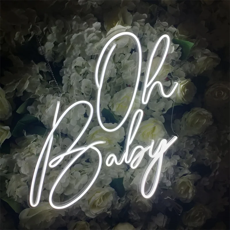 Неоновая вывеска на заказ светодиодный светильник Oh Baby 1-й день рождения